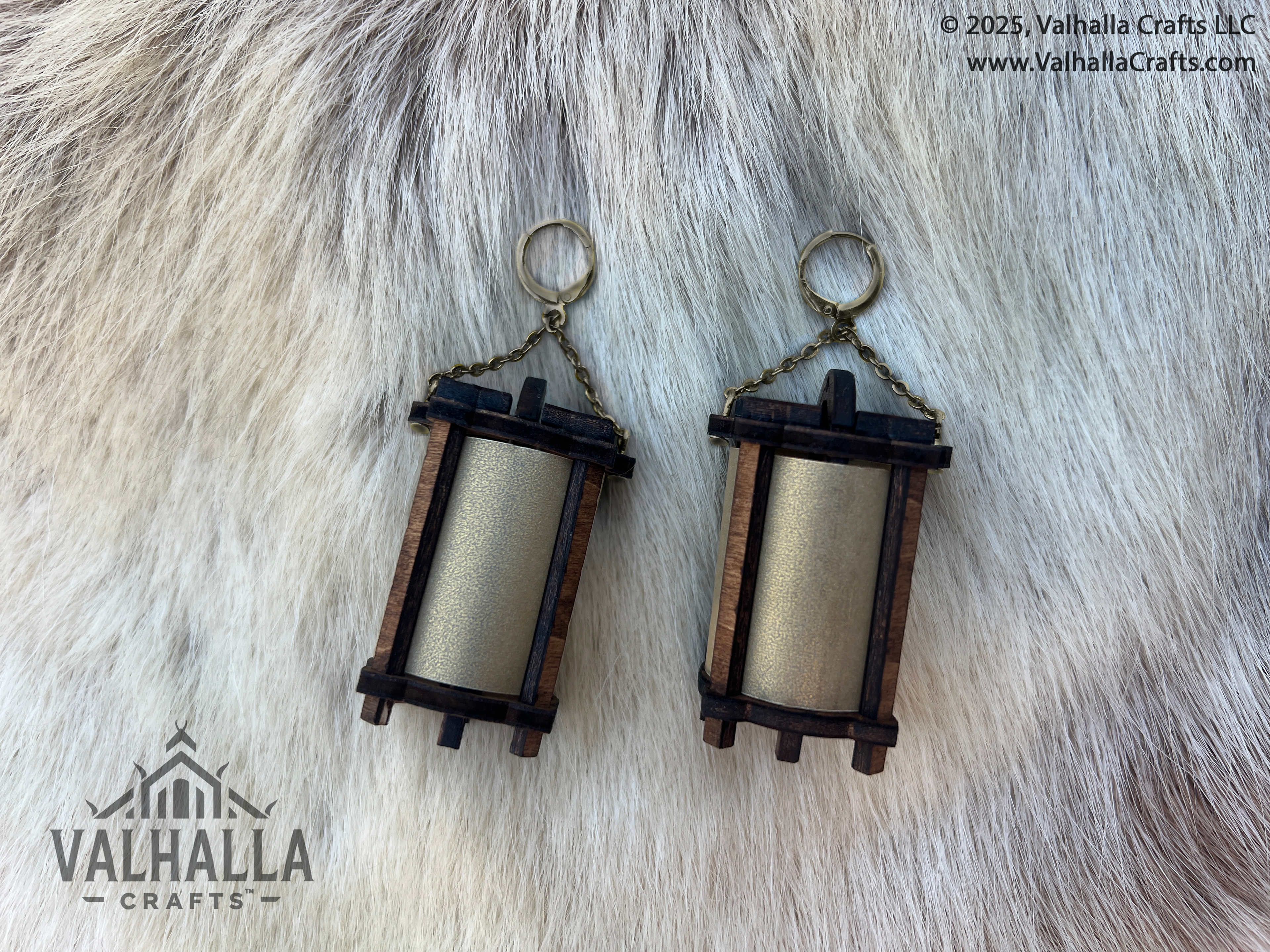 Walnut Lantern Earrings