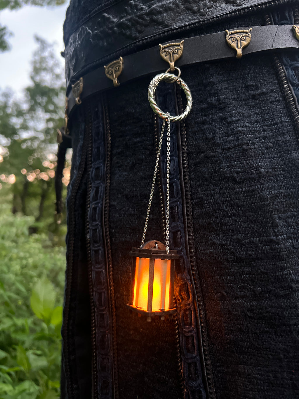 Walnut Belt & Mug Lantern