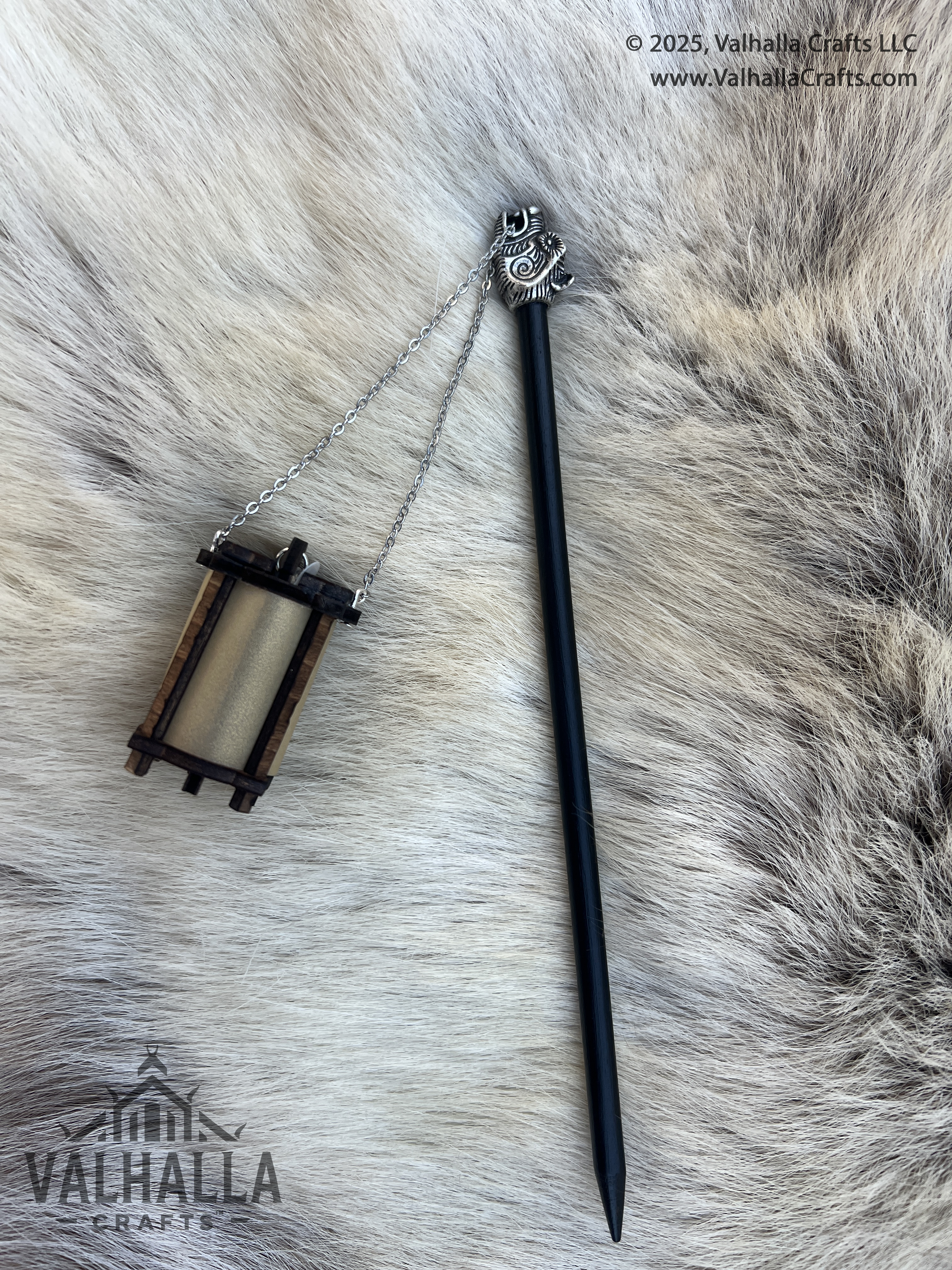 Walnut Hair Stick Lantern