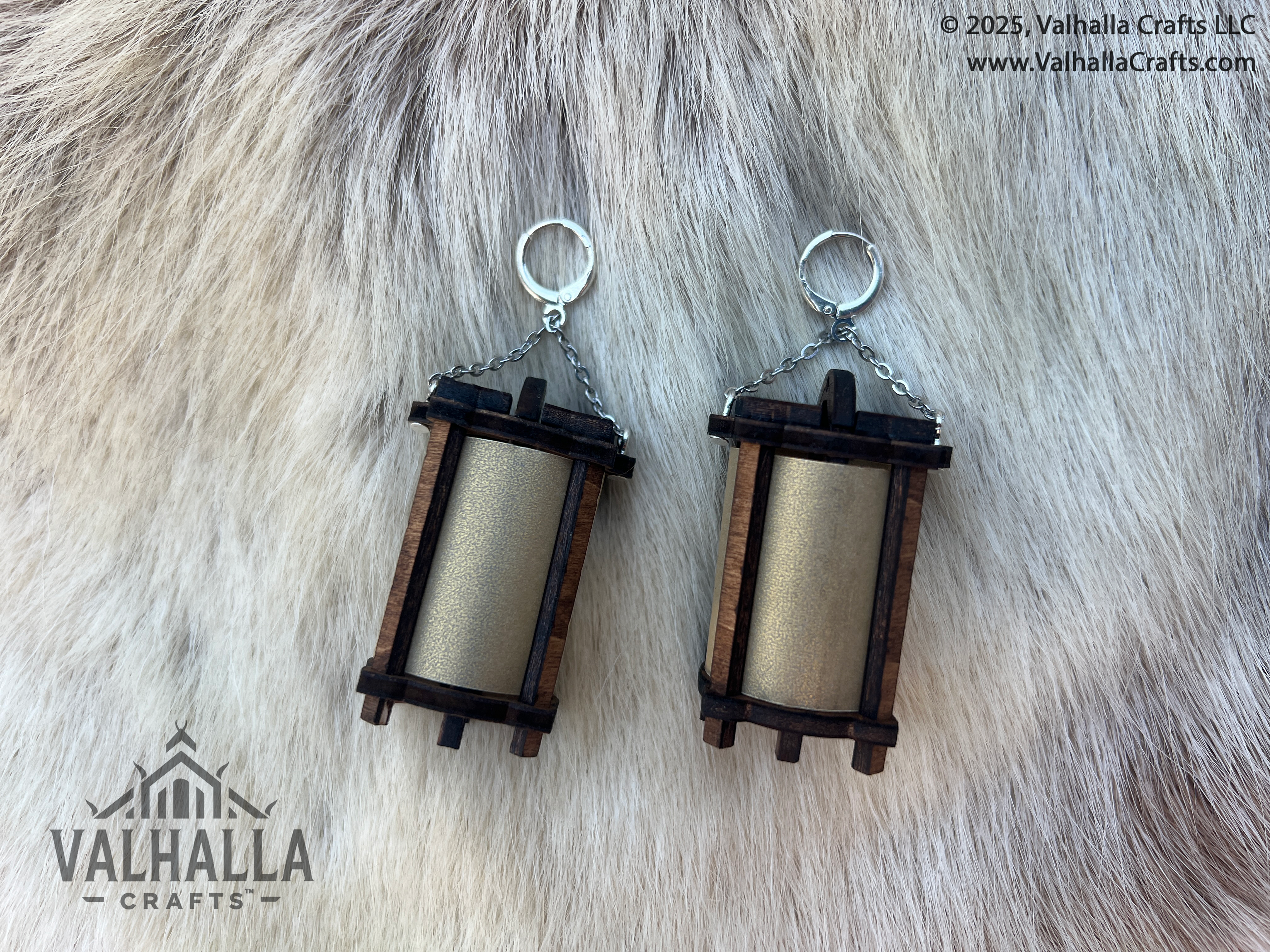 Walnut Lantern Earrings