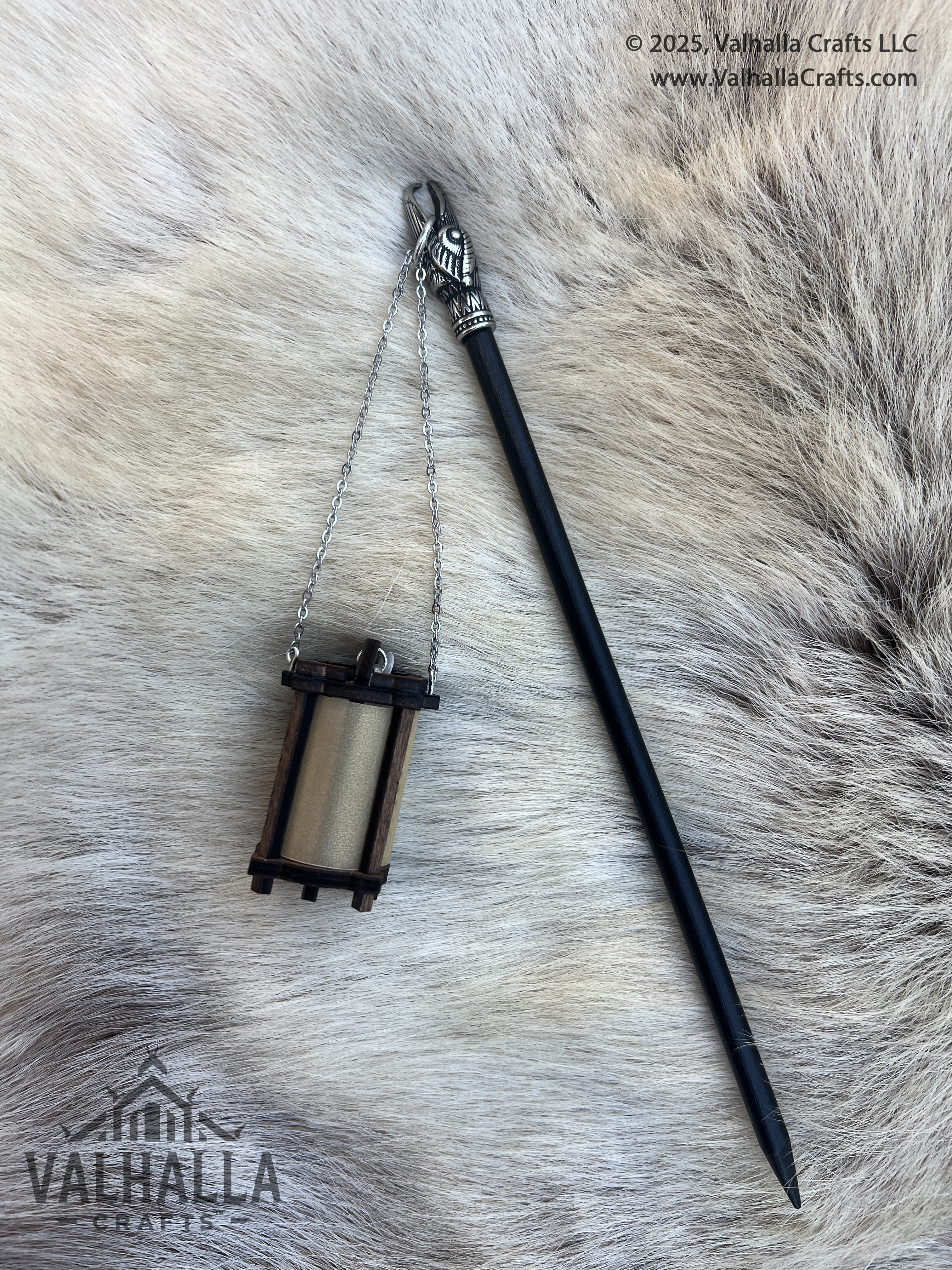 Walnut Hair Stick Lantern