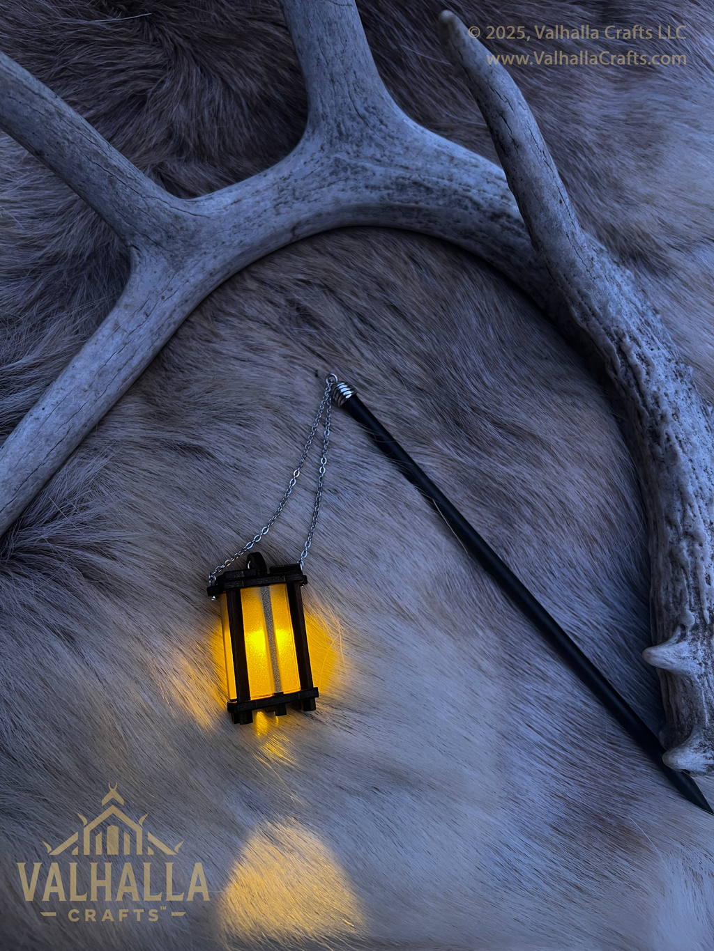 Walnut Hair Stick Lantern