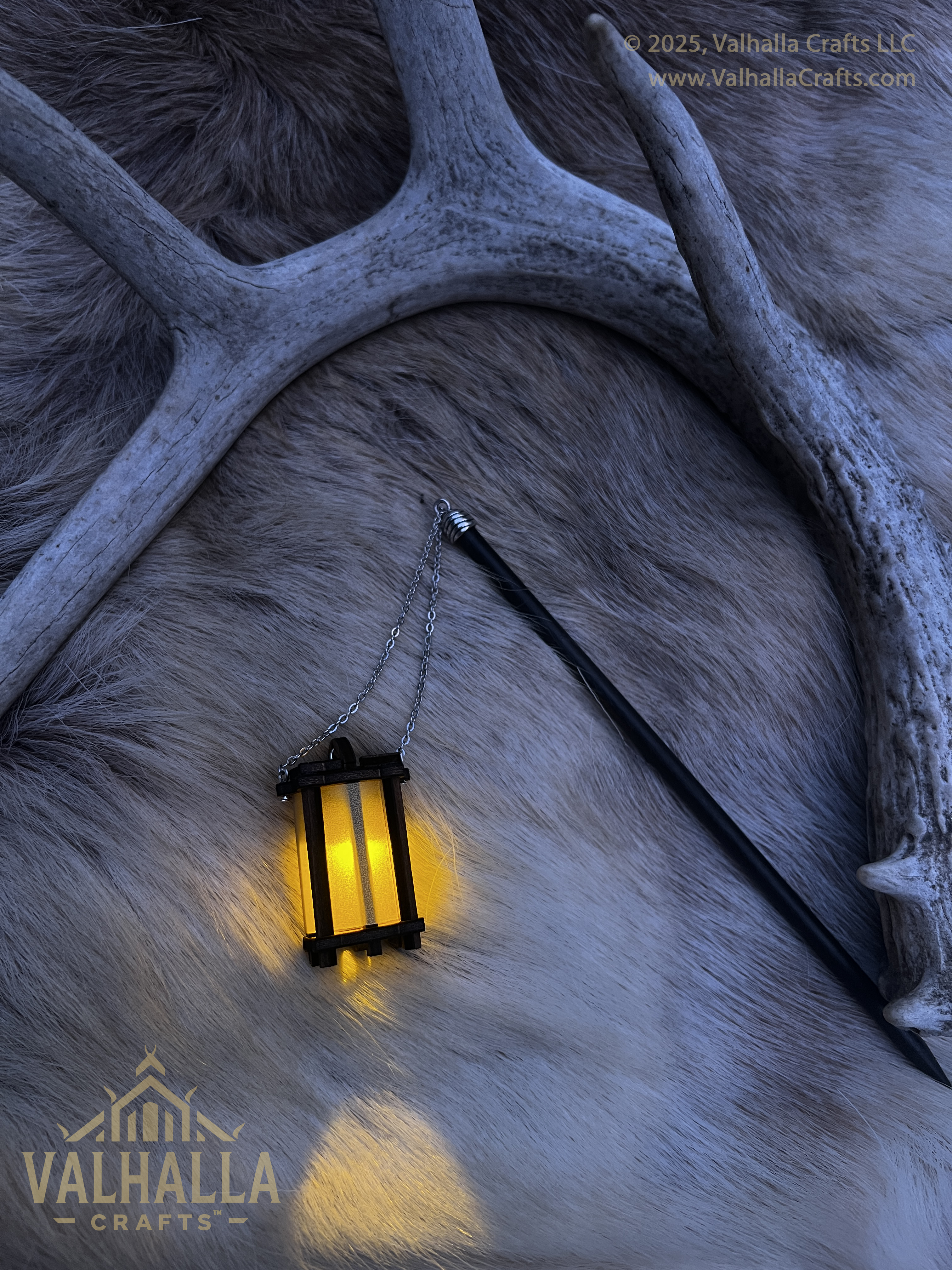 Walnut Hair Stick Lantern