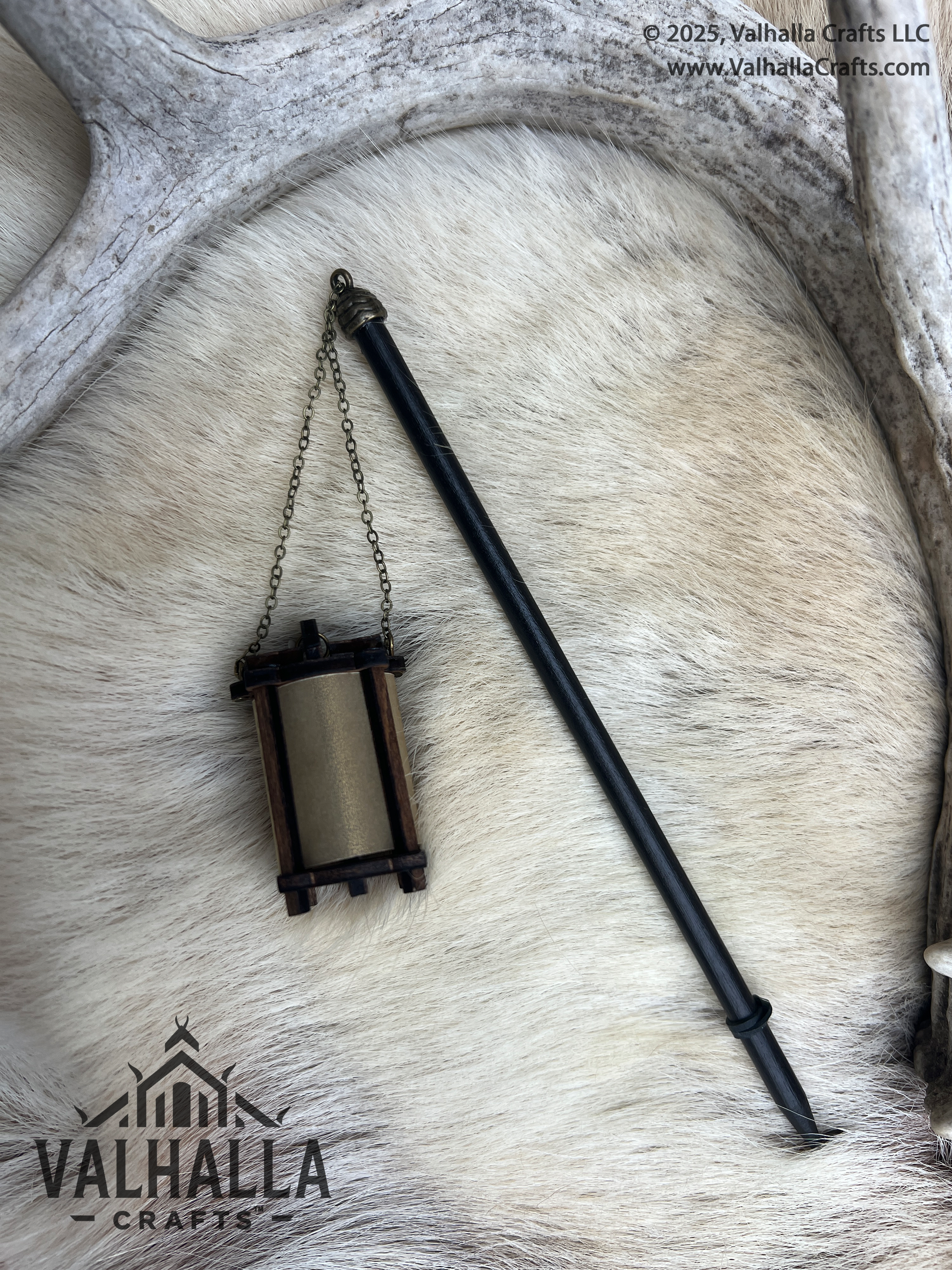 Walnut Hair Stick Lantern