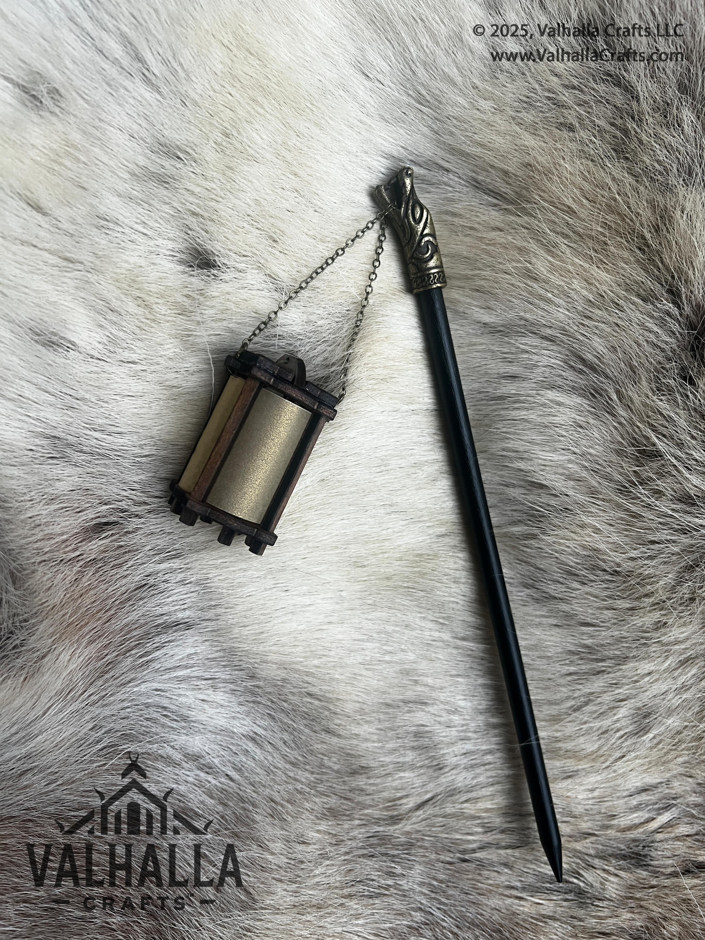 Walnut Hair Stick Lantern